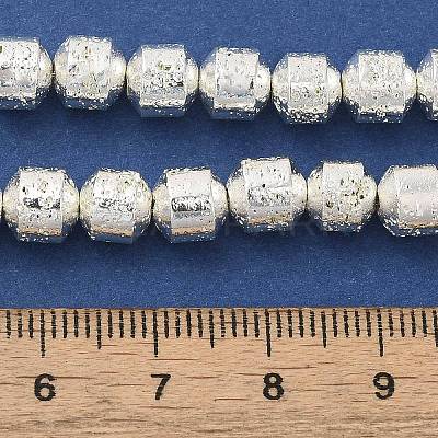 Electroplated Natural Lava Rock Beads Strands G-L606-B02-01F-1
