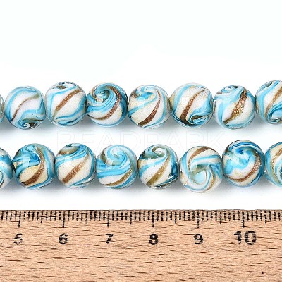 Handmade Gold Sand Lampwork Beads LAMP-T024-11C-1
