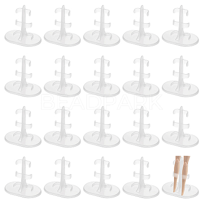 Transparent Plastic Doll Standing Bracket AJEW-WH0312-71-1