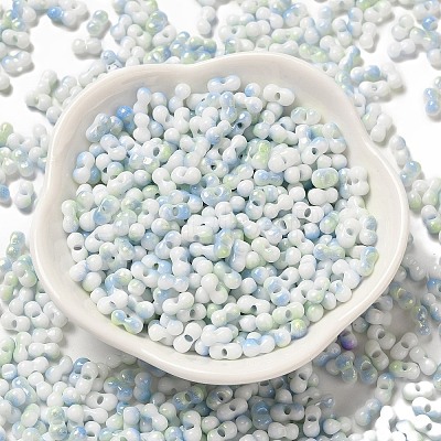 Two Tone Baking Paint Glass Seed Beads SEED-F005-01A-13-1