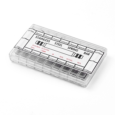 Tarnish Resistant 304 Stainless Steel Double Flanged Spring Bar Watch Strap Pins FIND-D022-02-1
