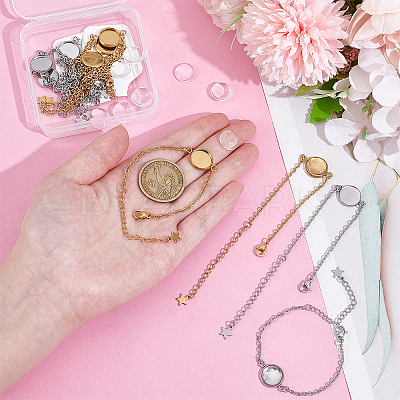 DIY Blank Dome Link Bracelet Making Kit DIY-UN0004-29-1