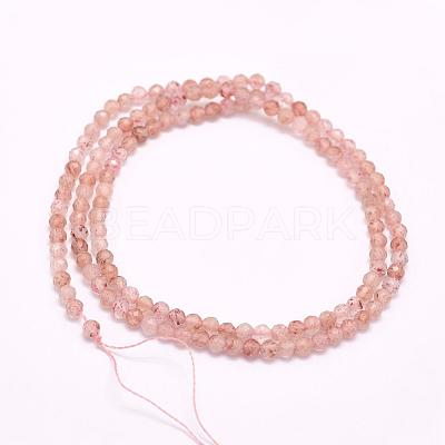 Natural Strawberry Quartz Beads Strands G-F509-31-3mm-1