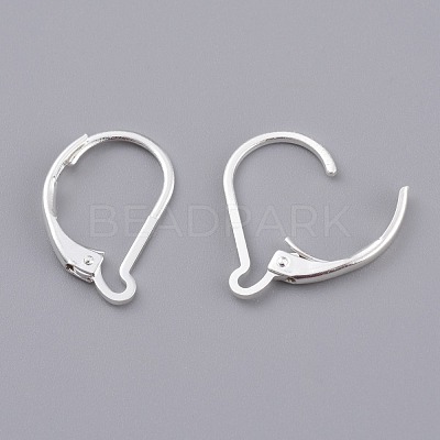 Brass Leverback Earring Findings KK-Z007-27S-1