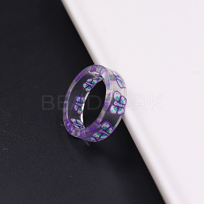 Transparent Resin Finger Rings WGC4E19-23-1