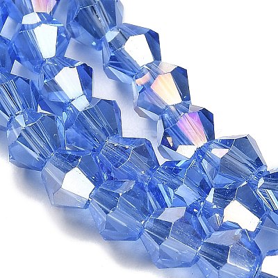 Transparent Electroplate Glass Beads Strands EGLA-A039-T2mm-B07-1