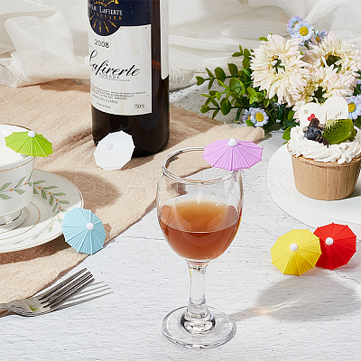 Silicone Wine Glass Charms AJEW-WH0038-46-1