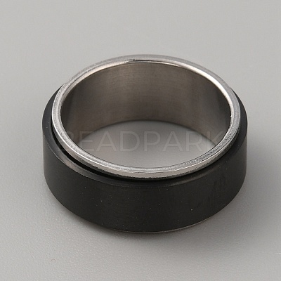 304 Stainless Steel Plain Rotating Finger Ring RJEW-WH0011-10A-EB-1