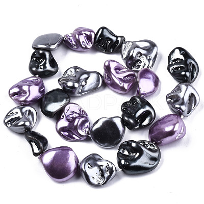Electroplated Natural Freshwater Shell Beads Strands SHEL-R113-01B-1