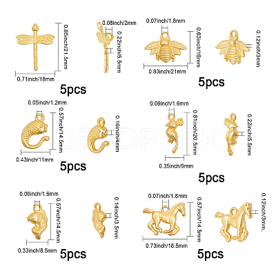 30Pcs 6 Styles Alloy Pendants FIND-CA0007-27-1