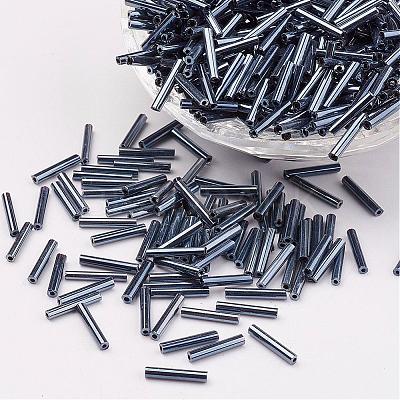 Glass Bugle Beads SEED-E001-6mm-129#-1