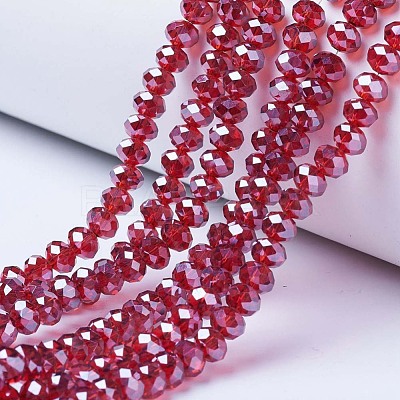 Electroplate Glass Beads Strands X-EGLA-A034-T2mm-A06-1