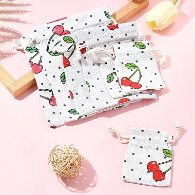 18Pcs 3 Styles Burlap Packing Pouches ABAG-FS0001-10-1