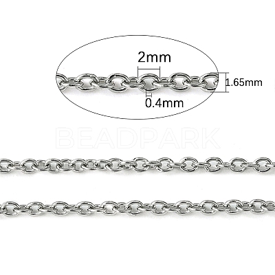 Tarnish Resistant 304 Stainless Steel Cable Chains CHS-O005-19B-1