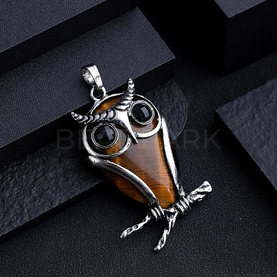 Natural Tiger Eye Big Pendants PW-WG15898-02-1