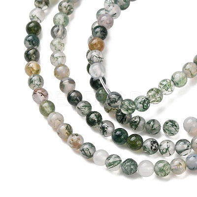 Natural Moss Agate Beads Strands G-Z116-A05-3mm-1