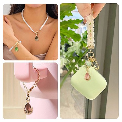 Transparent Glass Pendants GLAA-FZ0001-02H-1