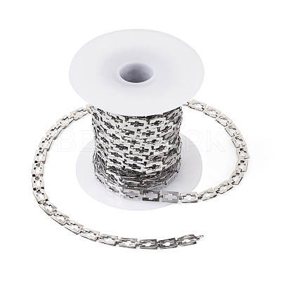 Stainless Steel Rectangle with Cross Link Chains CHS-TAC0002-01P-1