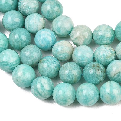 Natural Amazonite Beads Strands G-F461-12-10mm-01-1