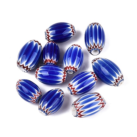 Handmade Millefiori Glass Barrel Beads LA-N002-05A-1