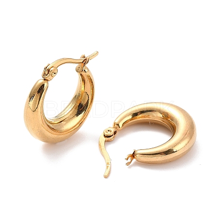 PVD Vacuum Plating 304 Stainless Steel Chunky Hoop Earrings for Women EJEW-F280-06A-G-1