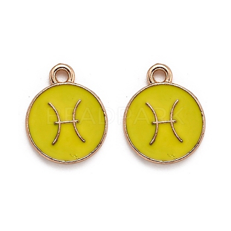 Alloy Enamel Pendants ENAM-S124-01B-14H-1
