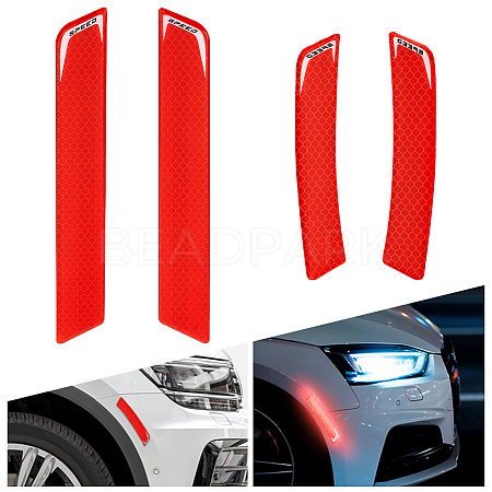 4 Sets 2 Styles Waterproof Epoxy Resin Reflective film Car Stickers FIND-GA0003-47A-1
