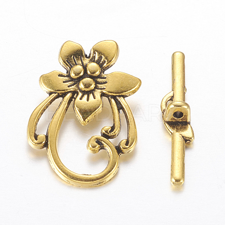 Tibetan Style Toggle Clasps LS-GLF0677Y-1