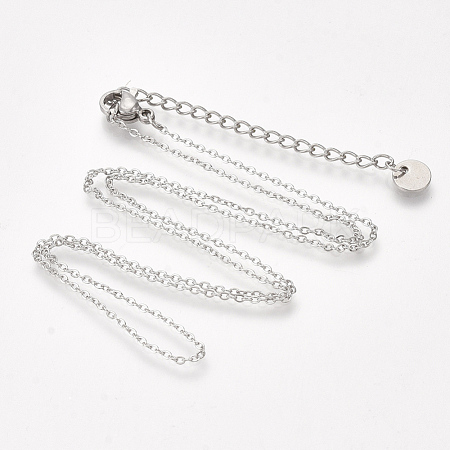 304 Stainless Steel Cable Chain Necklaces NJEW-S383-103P-1