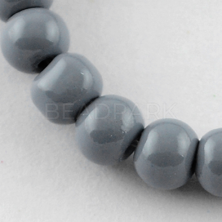 Painted Glass Bead Strands DGLA-S071-8mm-10-1