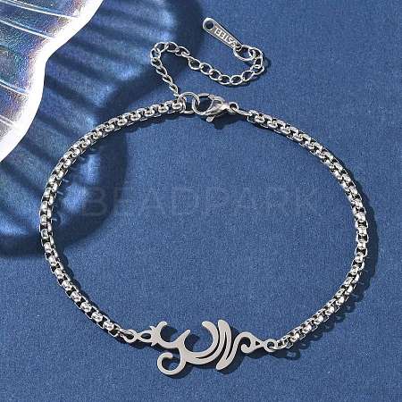 304 Stainless Steel Link Bracelets BJEW-Z107-01P-1
