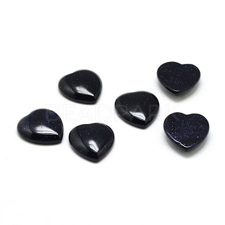 Synthetic Blue Goldstone Cabochons G-T029-23x25mm-01-1