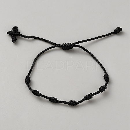 Nylon Cord Braided Bracelets for Men Women BJEW-WH0031-022B-1