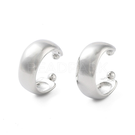 Plain Brass Flat Cuff Earrings EJEW-Q811-40P-1