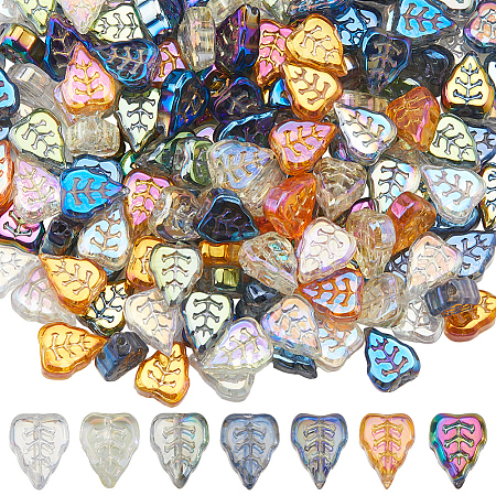 168Pcs 7 Styles Electroplate Glass Beads Strands EGLA-SC0001-39-1