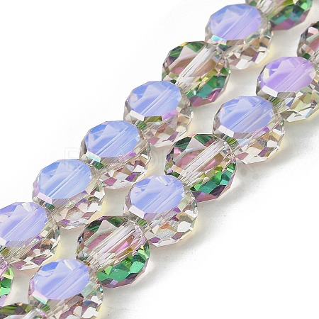 Electroplate Glass Beads Strands EGLA-L045-G-HR01-1