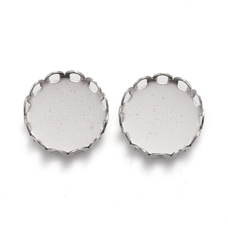 Tarnish Resistant 304 Stainless Steel Cabochon Settings STAS-P249-16G-P-1