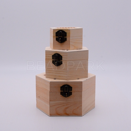 Wooden Storage Box CON-WH0076-50-1