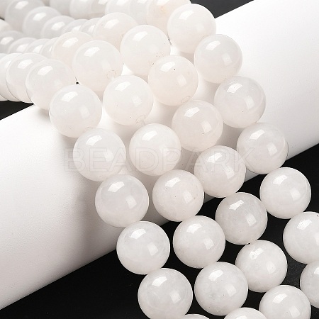 Natural White Jade Bead Strands G-J276-50-12m-1