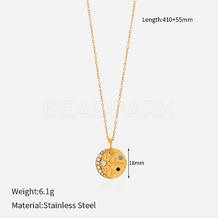 304 Stainless Steel Pendant Necklaces for Women FS-WG3C5F5-15-1
