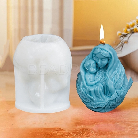 Three Trusts Mother and Child Aromatherapy Candle Silicone Molds PW-WG55B9E-07-1