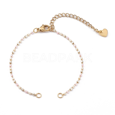 Glass Seed Beaded Link Bracelet Making AJEW-JB00921-01-1