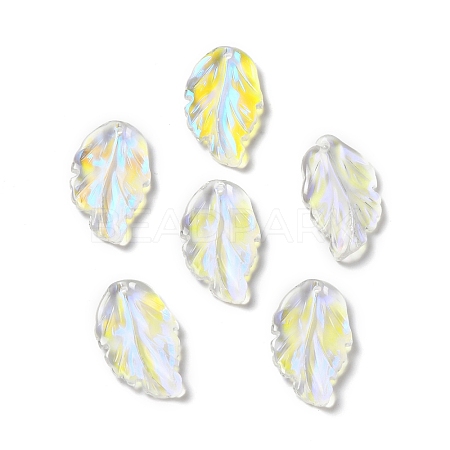 Dyed & Heated Glass Pendants X1-GLAA-B009-06H-1