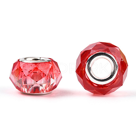 Transparent Resin European Beads RPDL-T003-08H-1