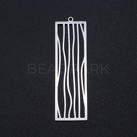 Tarnish Resistant 201 Stainless Steel Big Filigree Pendants STAS-T049-T701-1-1