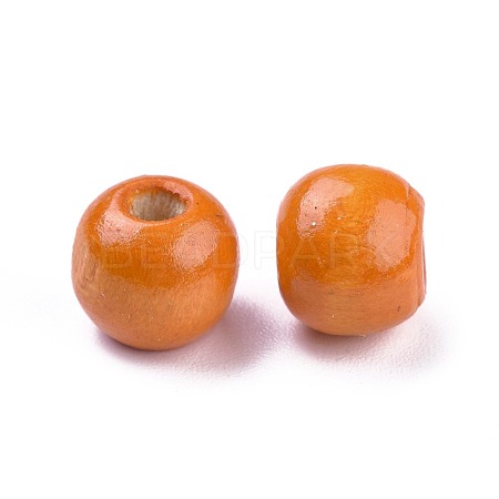 Dyed Natural Wood Beads WOOD-Q006-10mm-09-LF-1