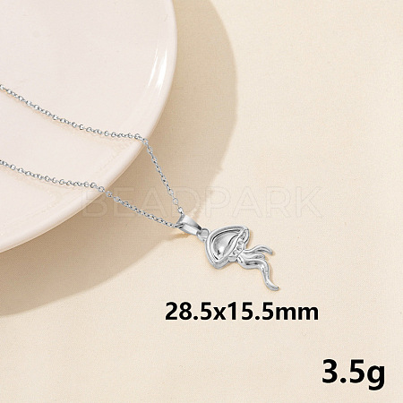 Stylish Ocean Stainless Steel Octopus Pendant Necklace for Women ZE1503-9-1