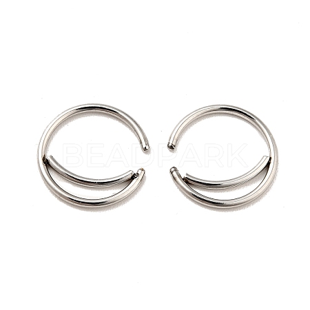 Crescent Moon Shape 316 Surgical Stainless Steel Hoop Nose Rings AJEW-I065-01P-1