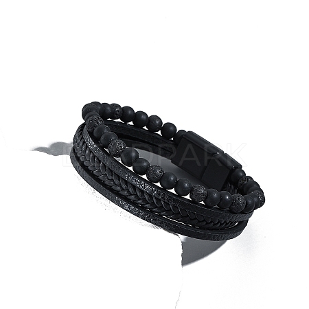 Imitation Leather Multi-strand Bracelets PW-WGF301E-02-1