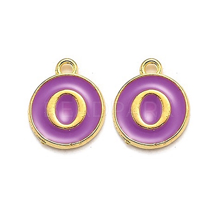 Golden Plated Alloy Enamel Charms LS-ENAM-Q437-12O-1